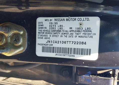 1996 Nissan Maxima Gle/Gxe/Se z USA, uszkodzony, nr VIN JN1CA21D6TT722084